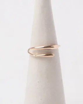 10K Gold Curved Flat Ring