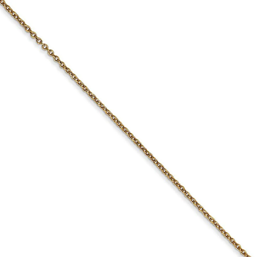 14k Yellow Gold Open Heart Slide (10mm) Necklace