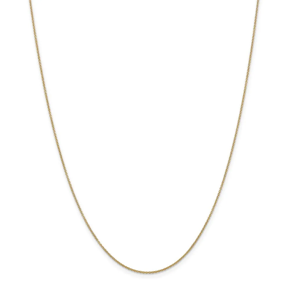 14k Yellow Gold Open Heart Slide (10mm) Necklace