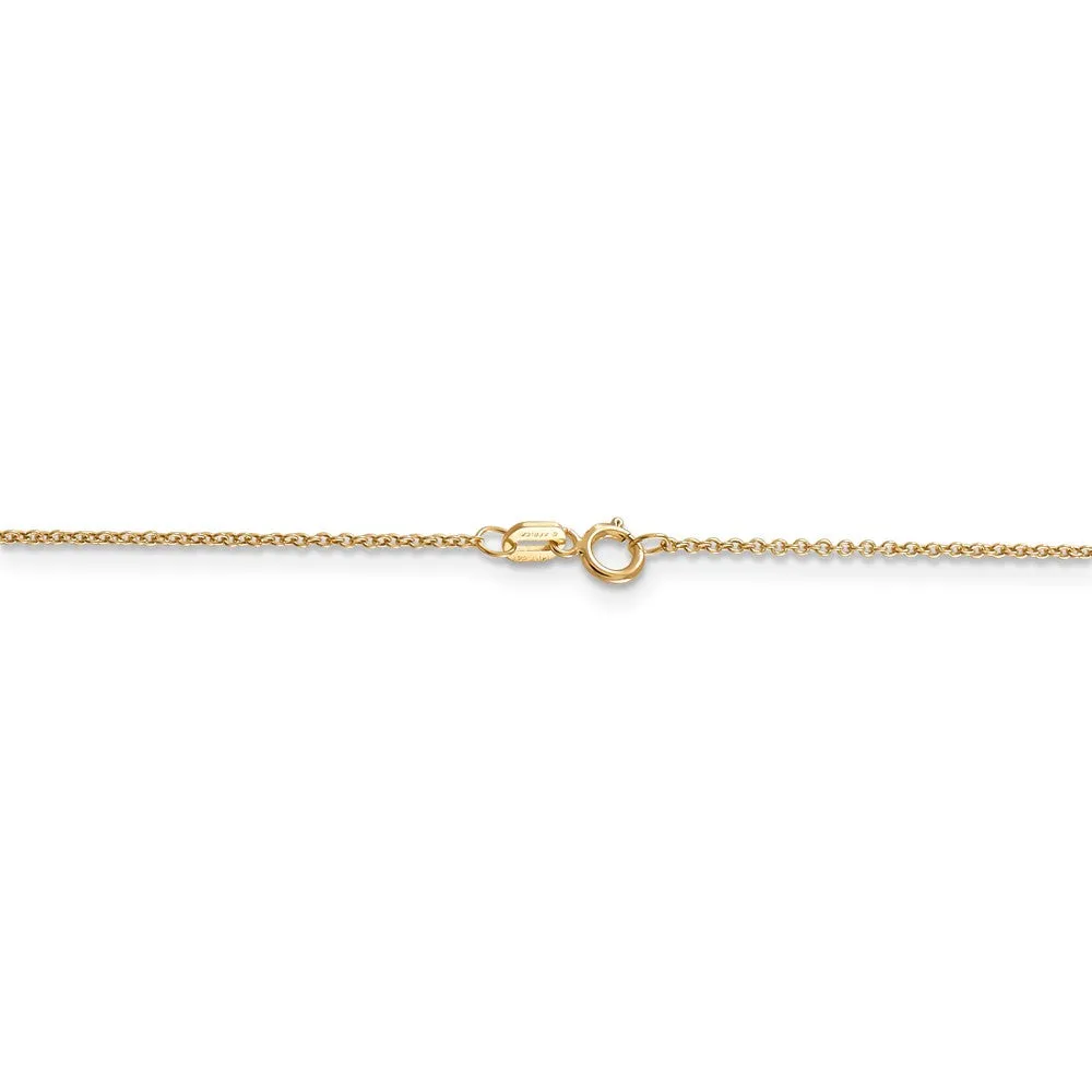 14k Yellow Gold Open Heart Slide (10mm) Necklace