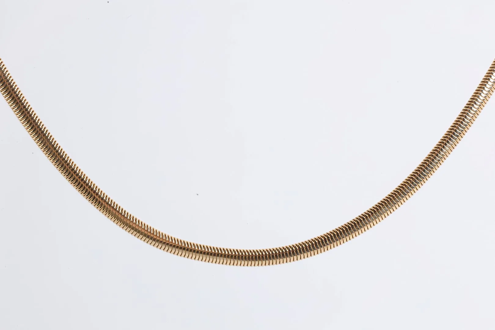 14k Gold 16 Flat Snake Chain