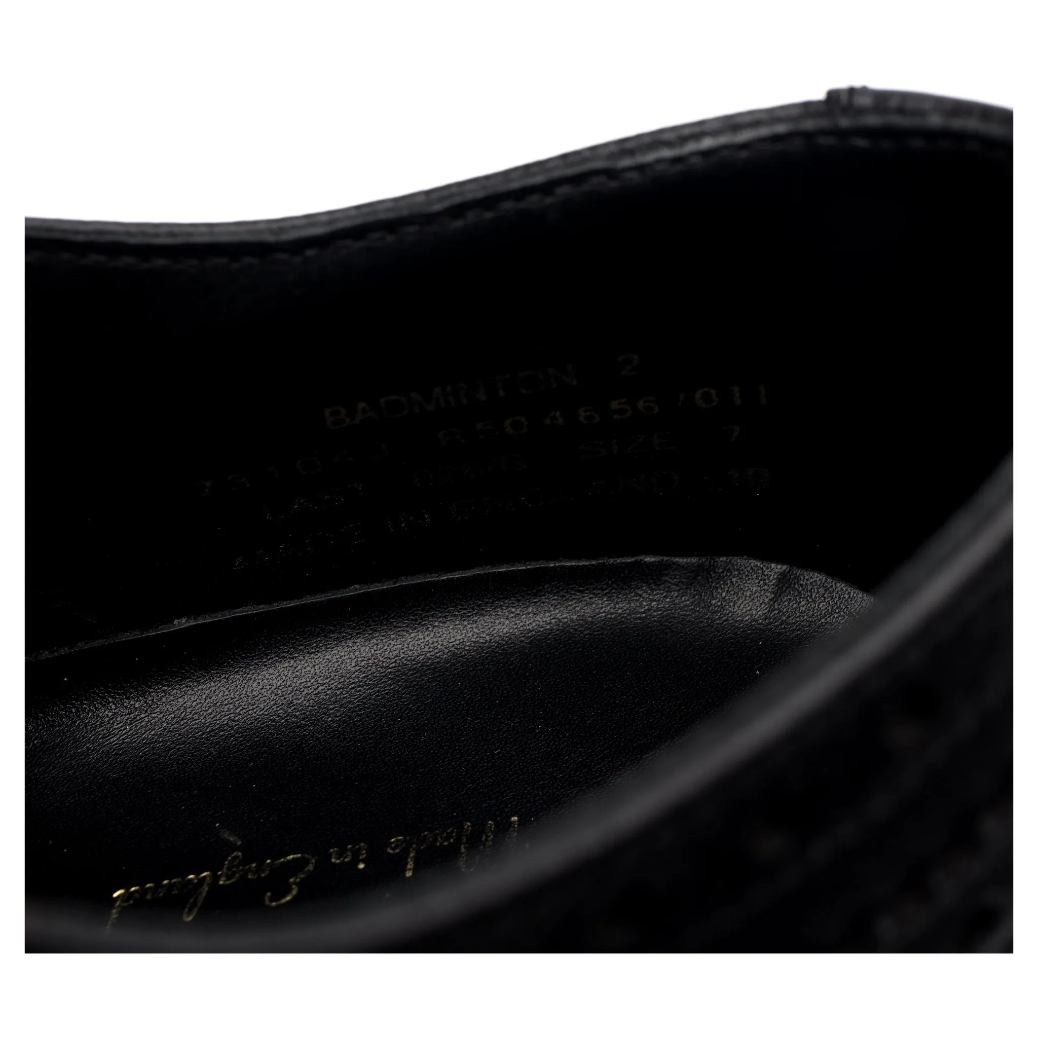 1880 'Badminton 2' Black Leather Derby UK 7 G