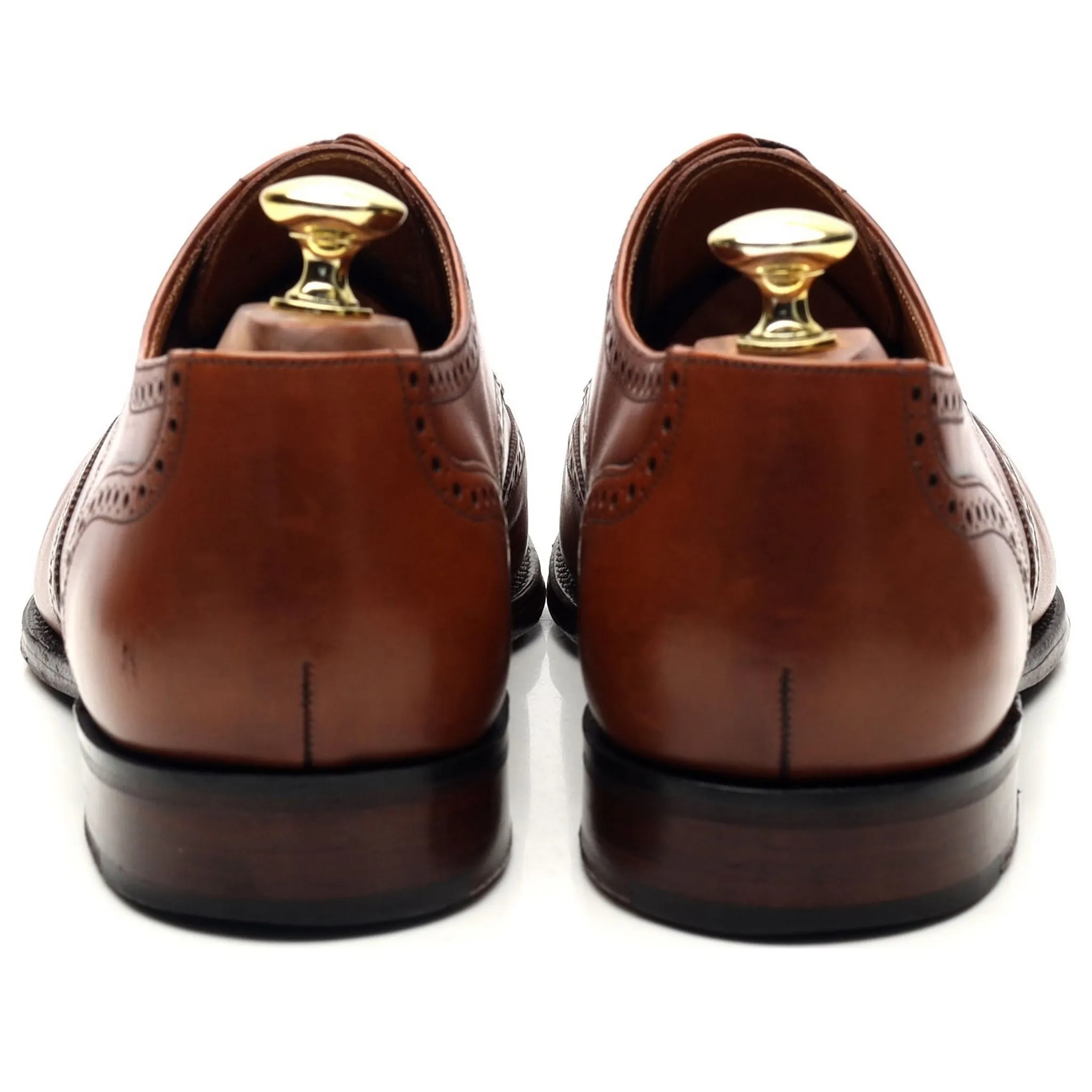 1880 Export Grade 'Grosvenor' Tan Brown Leather Derby Brogues UK 7 F