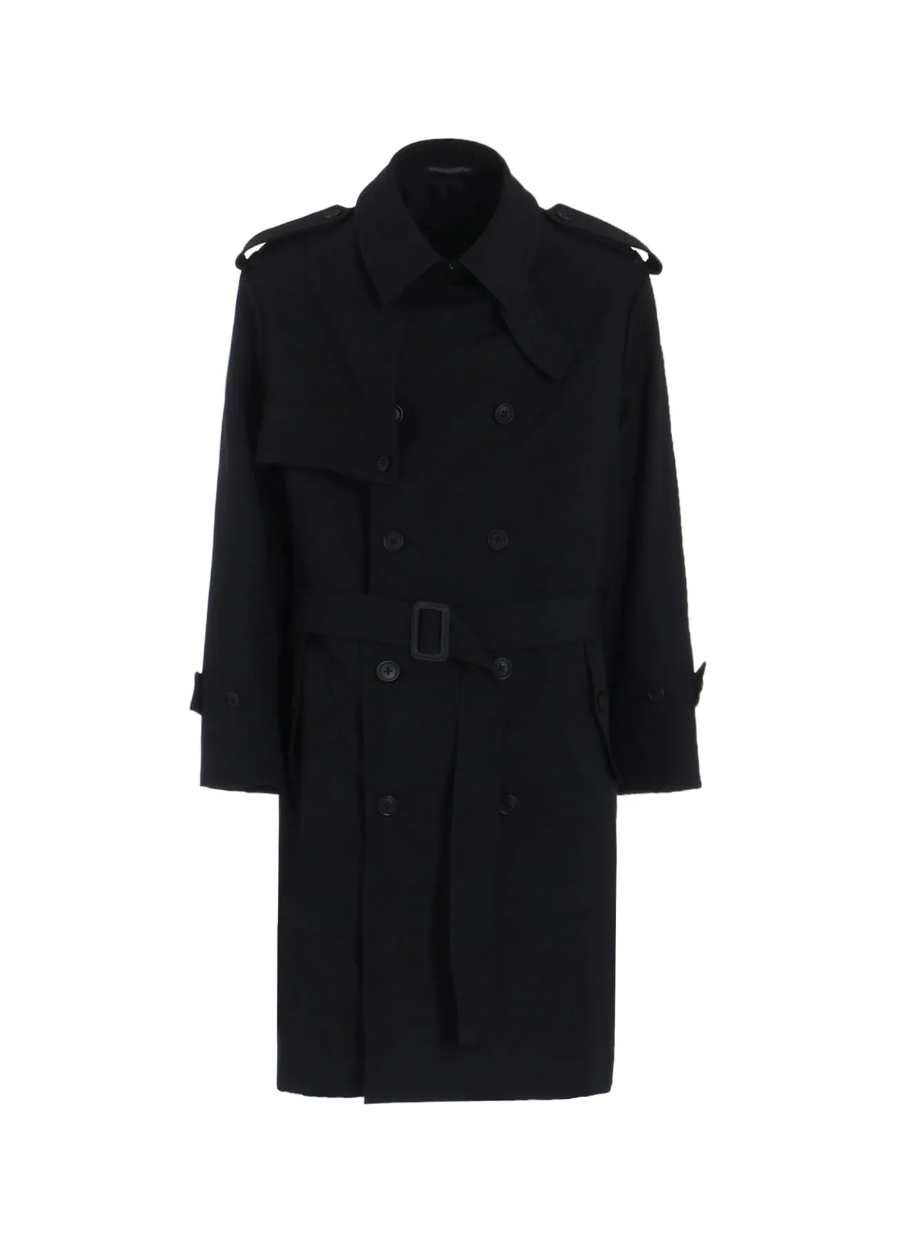 2/60 WOOL GABARDINE SHORT TRENCH COAT