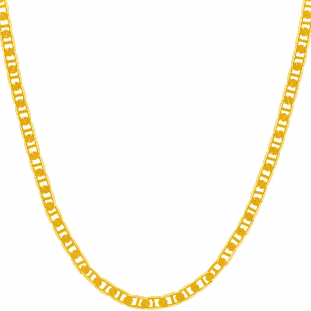 3.5mm Flat Mariner Link Chain Necklace