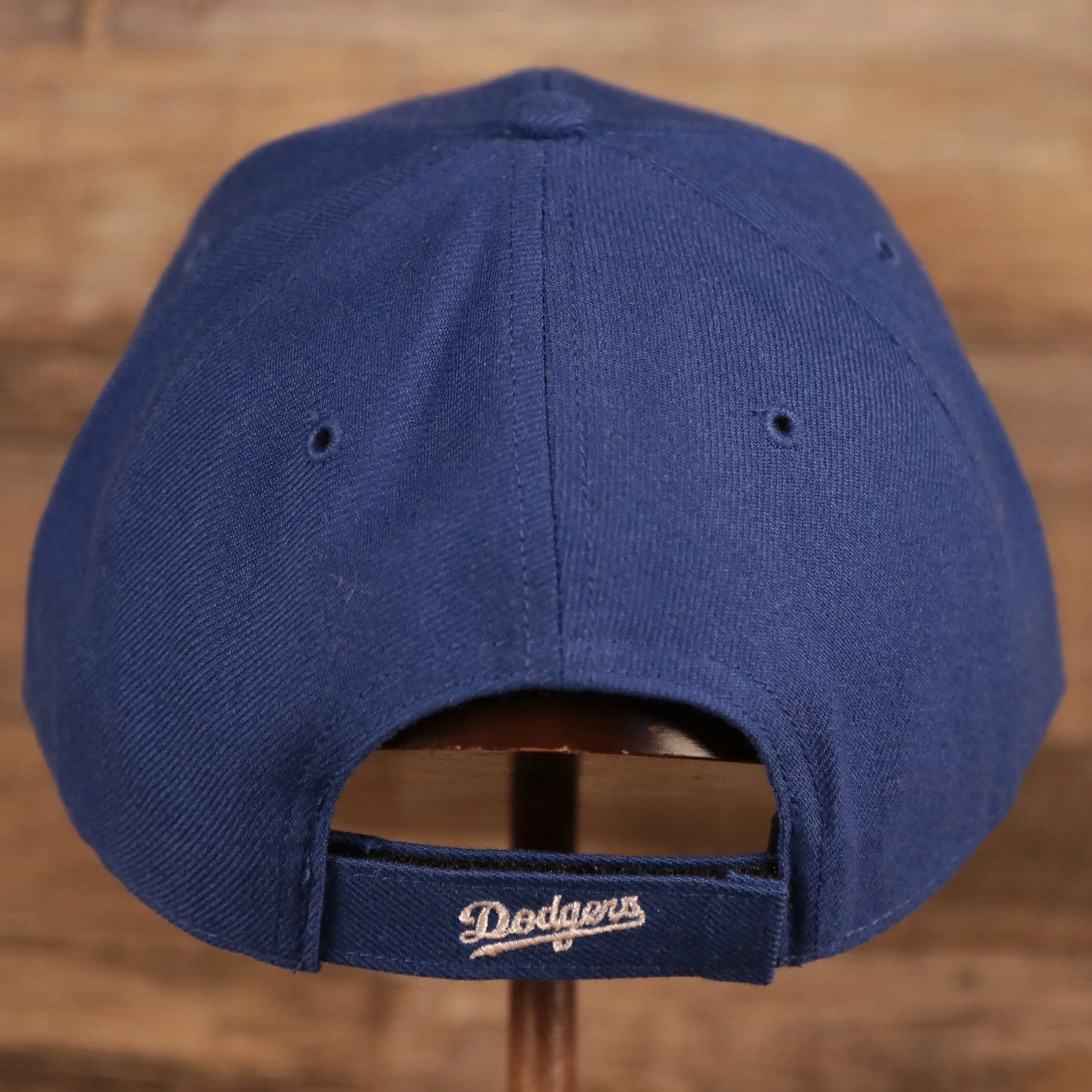 47 Brand Los Angeles Dodgers MVP Grey Underbrim Dodgers Script Velcro Strap Dad Hat Royal OSFM