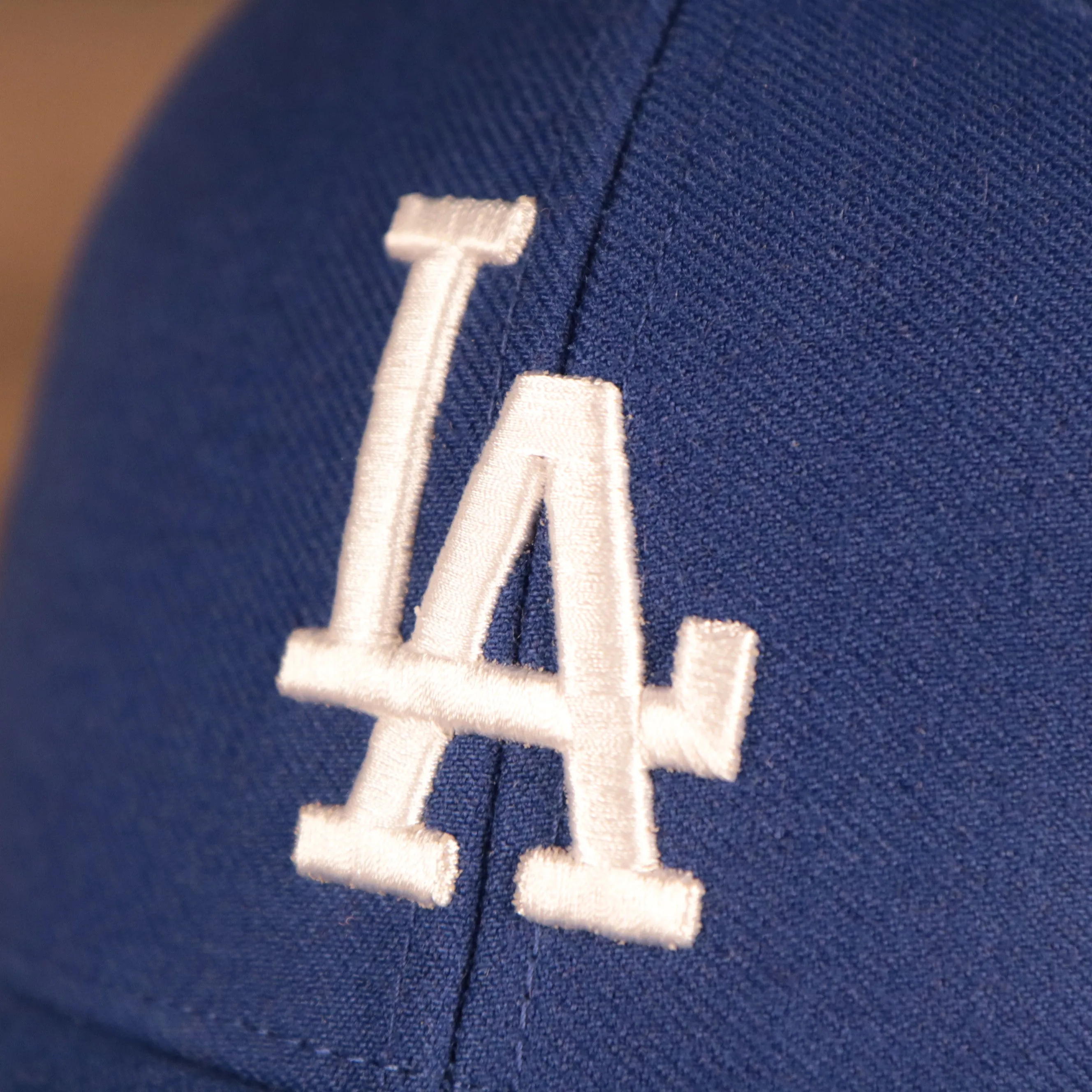 47 Brand Los Angeles Dodgers MVP Grey Underbrim Dodgers Script Velcro Strap Dad Hat Royal OSFM