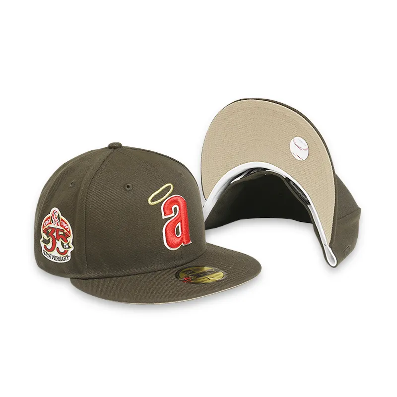 Los Angeles Angels 35th Anniversary Brown Fitted 59FIFTY Men's Hat