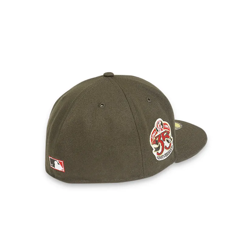 Los Angeles Angels 35th Anniversary Brown Fitted 59FIFTY Men's Hat