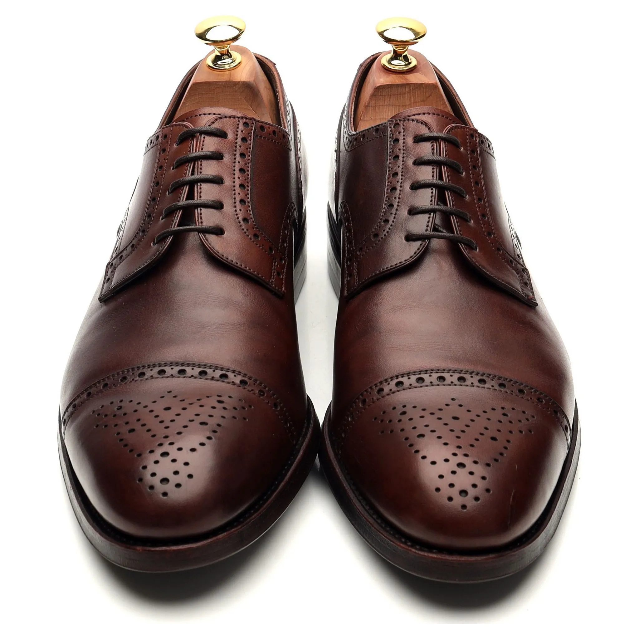 '730' Brown Leather Derby Brogues UK 9