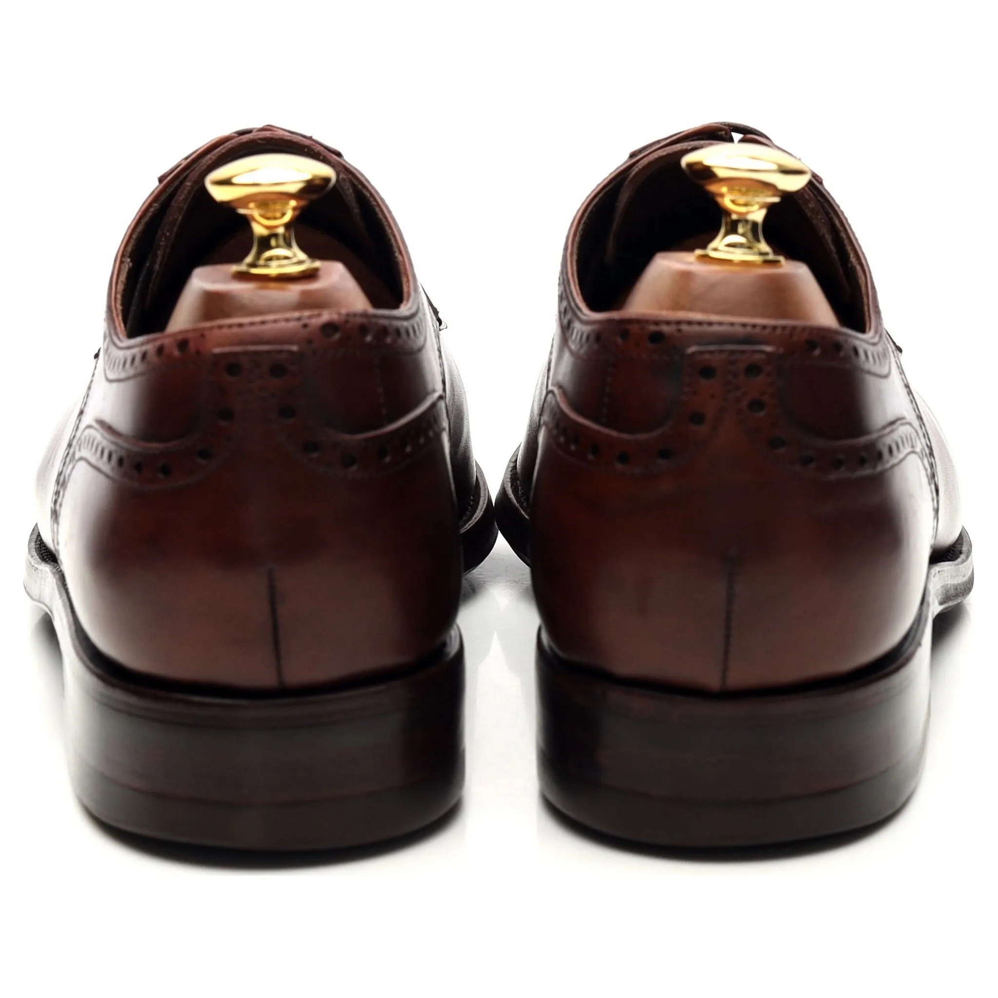 '730' Brown Leather Derby Brogues UK 9