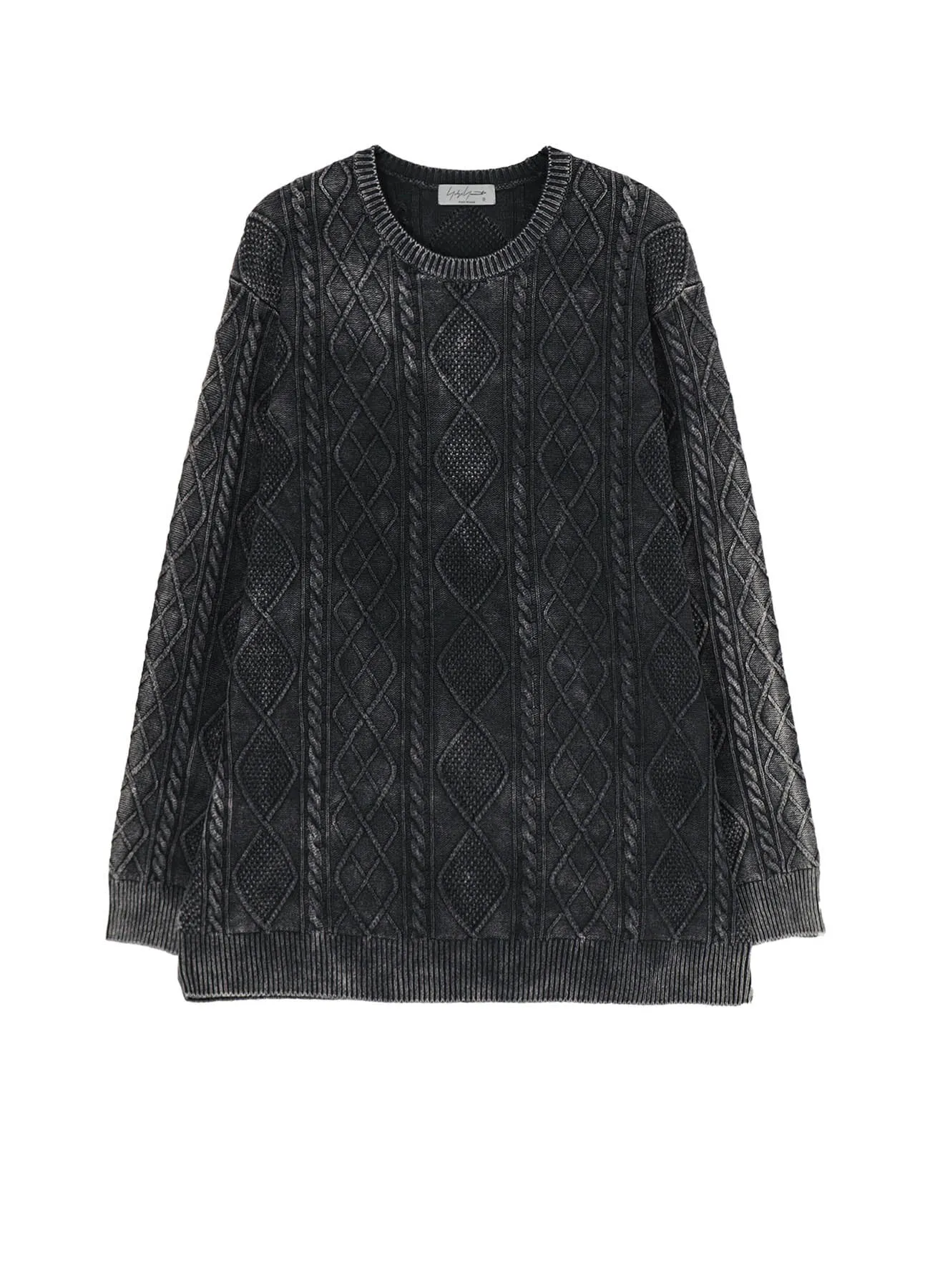 7G ALAN DISCHARGE ROUND NECK KNIT