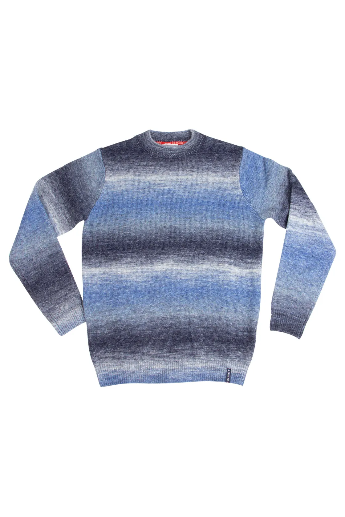 A Fish Named Fred Degrade Knit Crew Blue