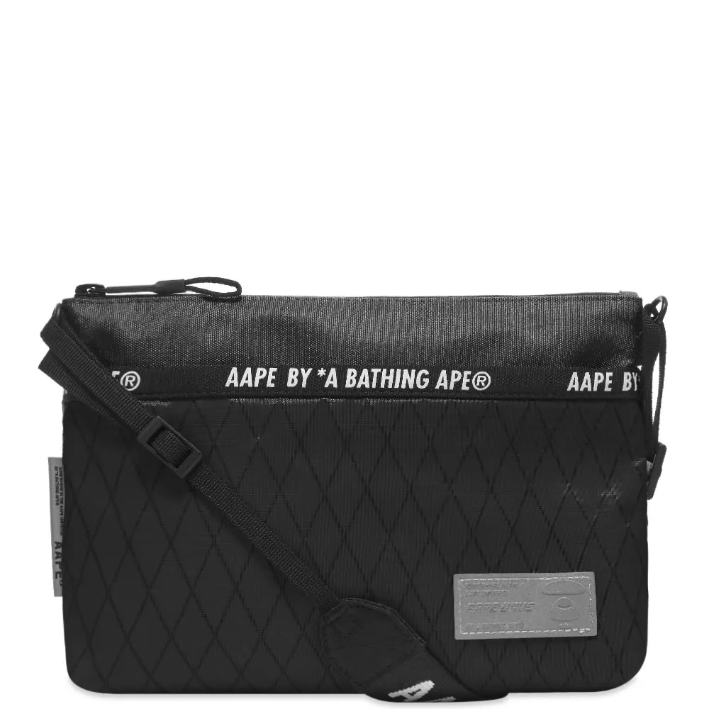 AAPE Flat Pouch Bag in Black Cordura fabric