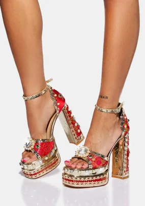 Aim For The Eyes Platform Heels-