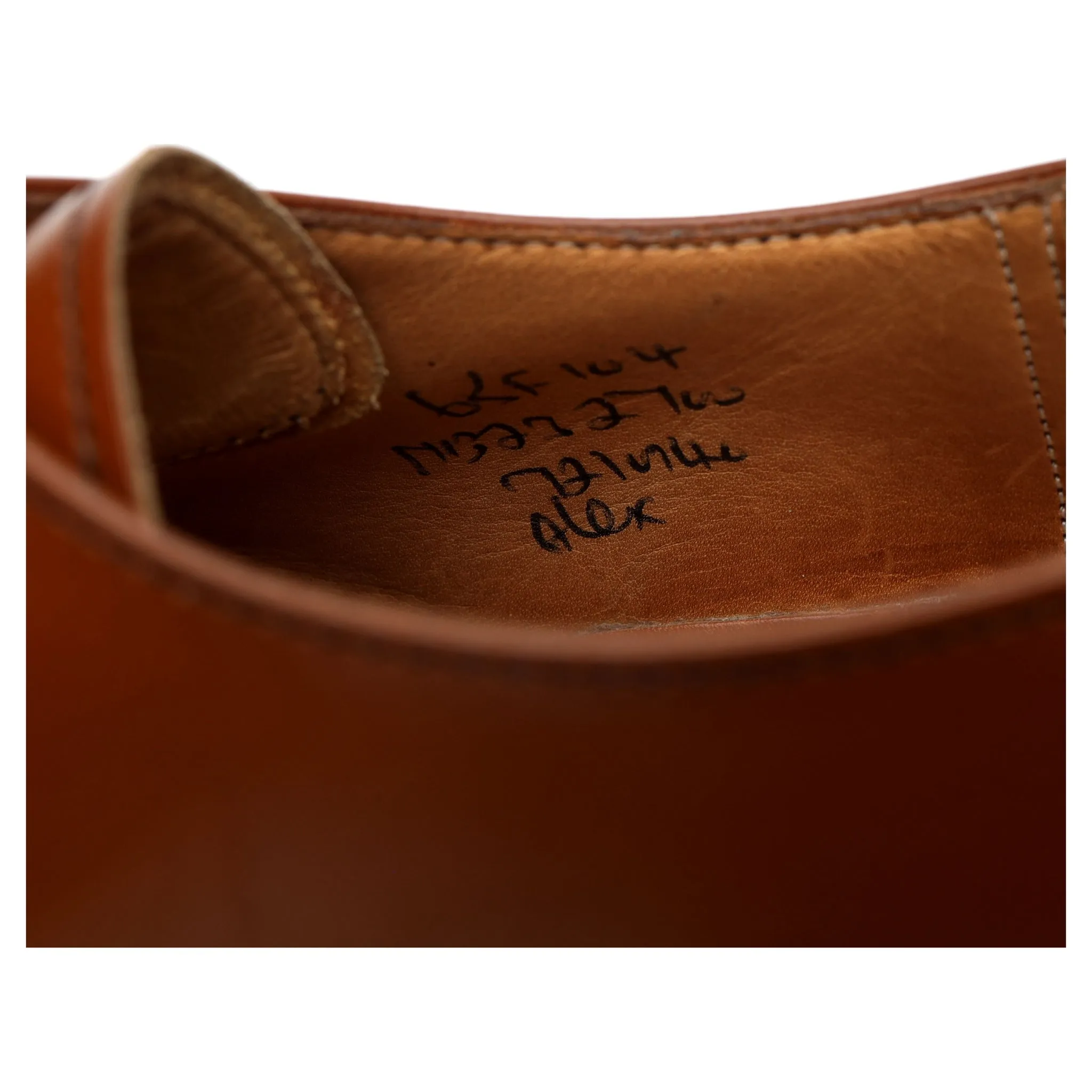 'Alex' Tan Brown Leather Split Toe Derby UK 6.5 F