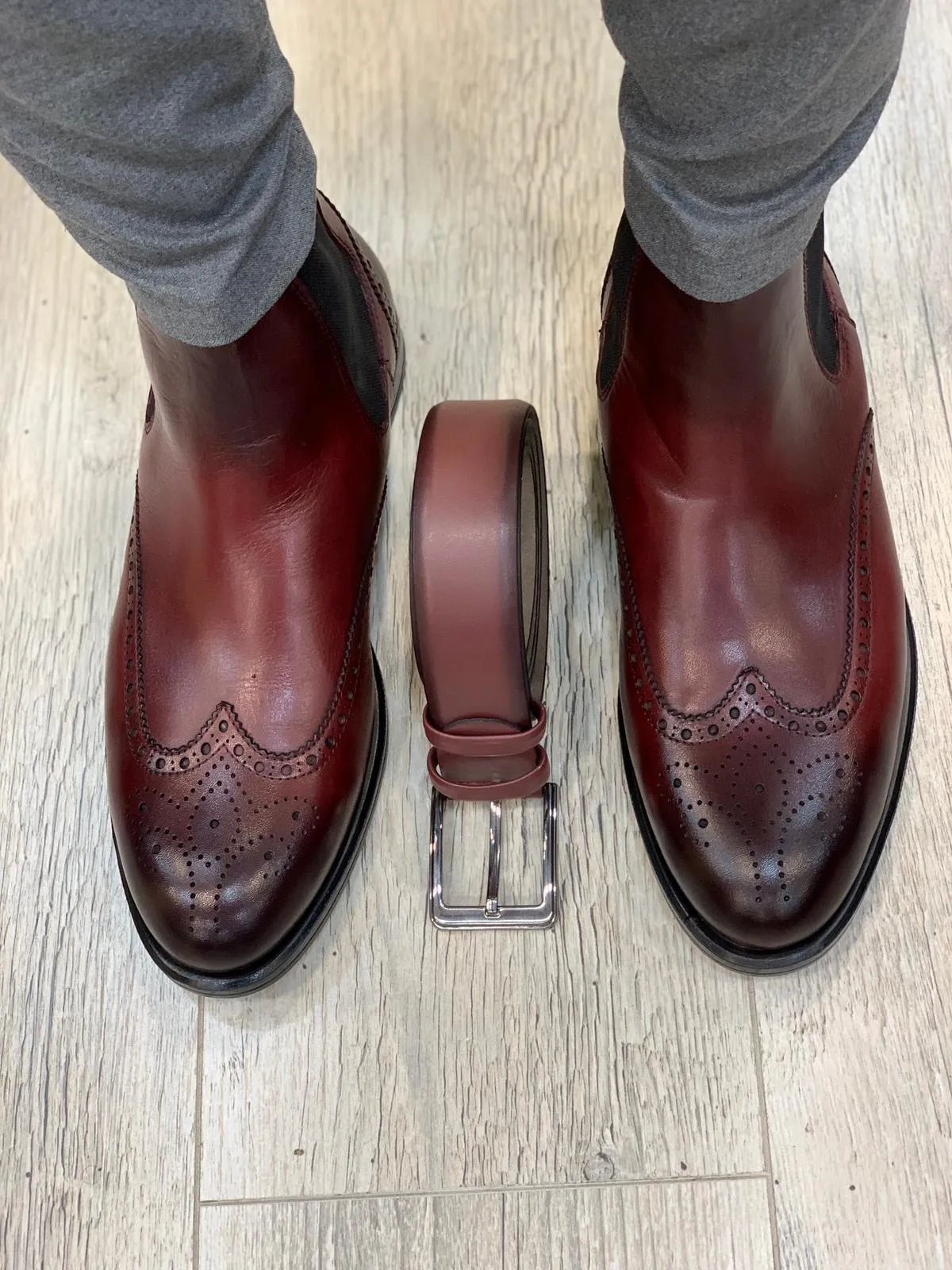 Red Chelsea Boots Almiro