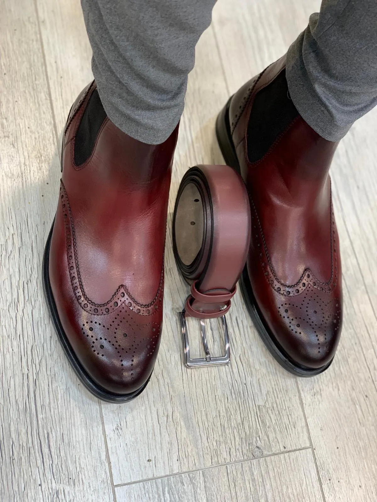 Red Chelsea Boots Almiro