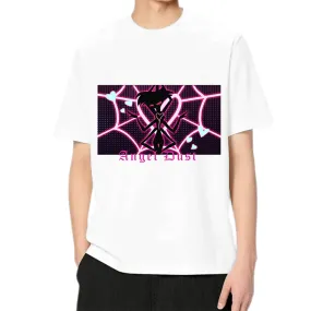 Angel Dust Cosplay T-shirt for Summer Season - Men's and Women's Short Sleeve Shirt - Hazbin Hotel