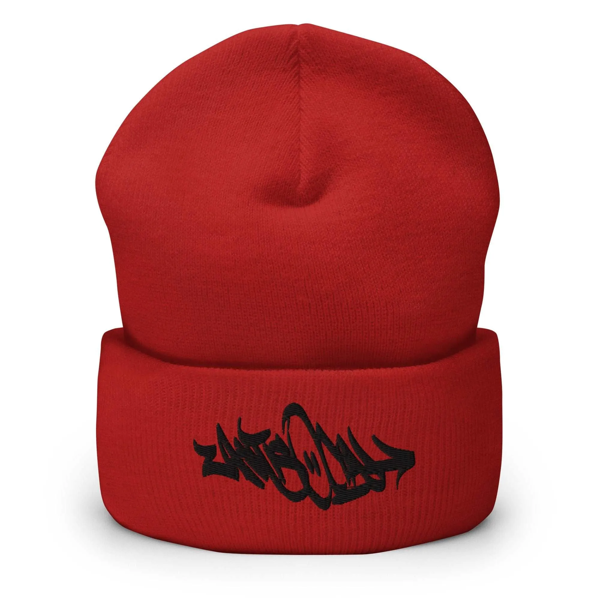 Antisocial Graffiti Tag Beanie Hat | Red