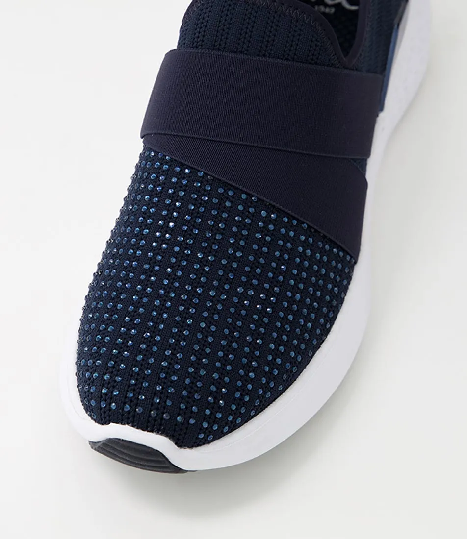 ARA Maya 30 Navy Leather Sneakers