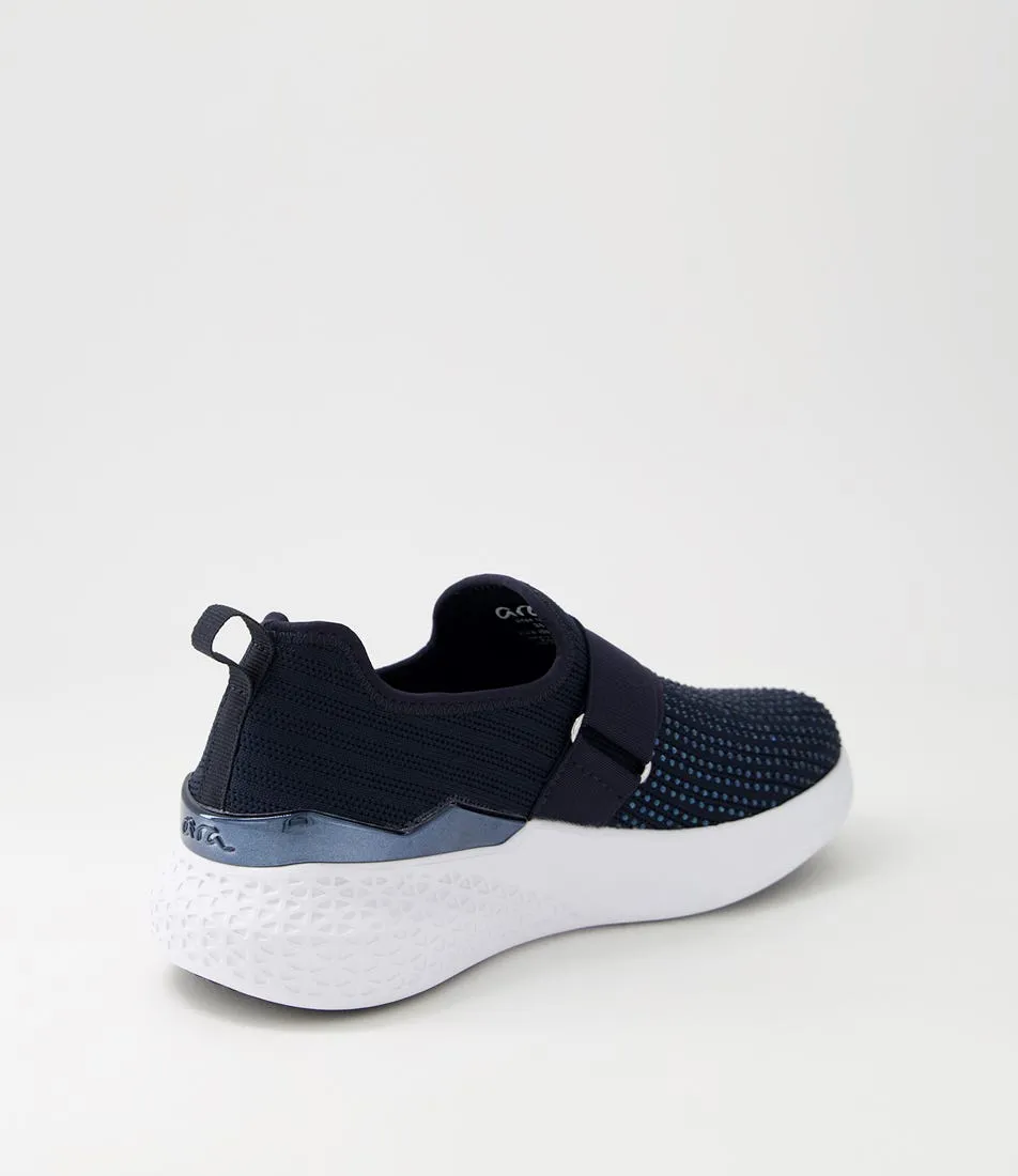 ARA Maya 30 Navy Leather Sneakers