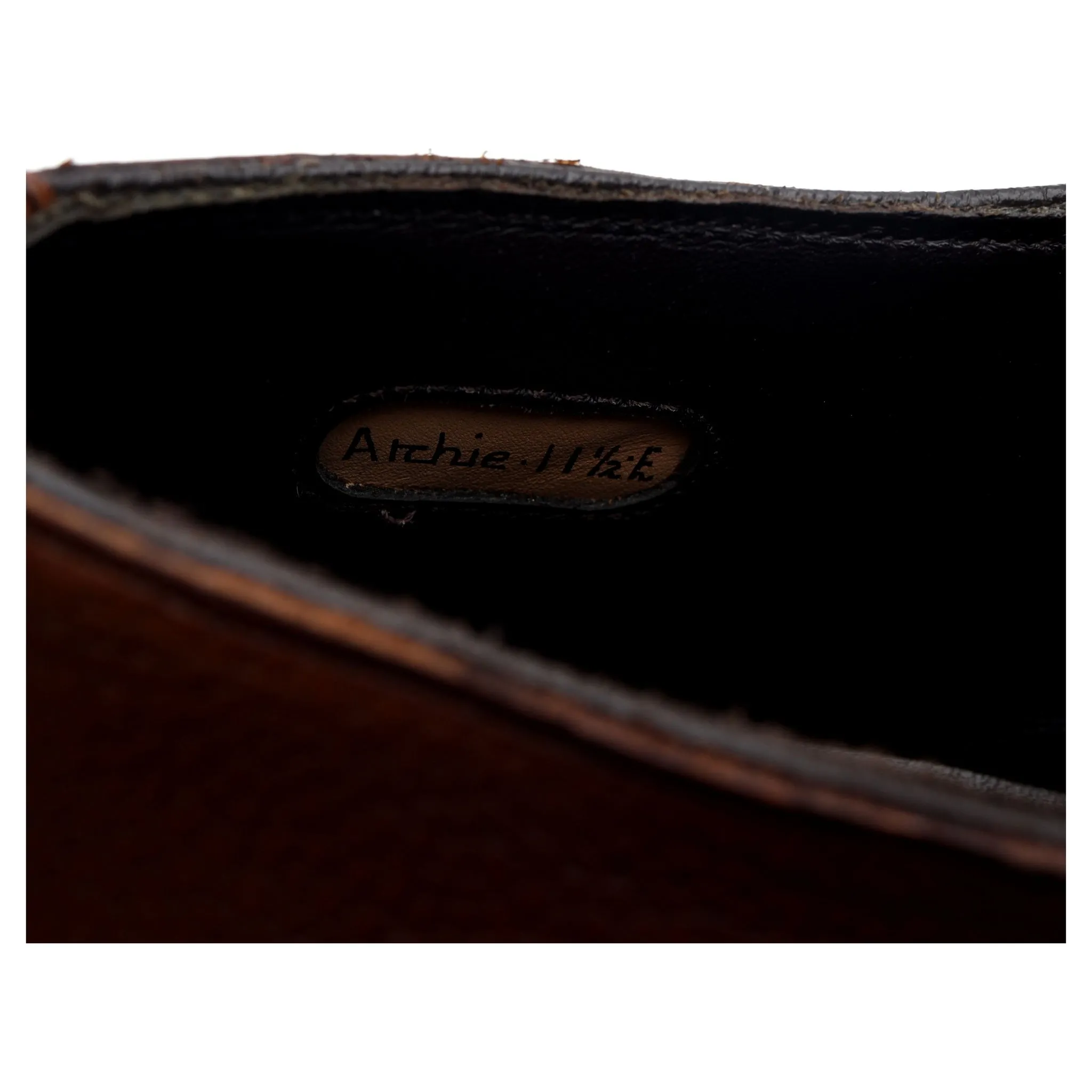 'Archie' Brown Grain Leather Derby UK 11.5 E