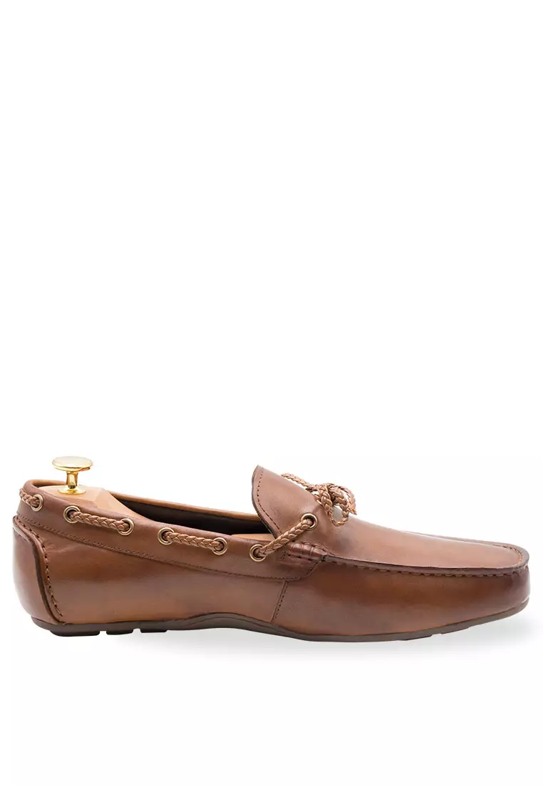 Arden Teal Chestnut Moccasins - Esperanza Style