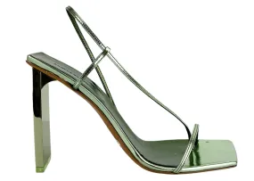 Ariella Baron Narcissus 95 Heels in Laminated Green