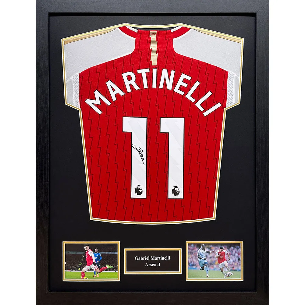 Arsenal FC Gabriel Martinelli Signed Shirt Framed - Buy Now!