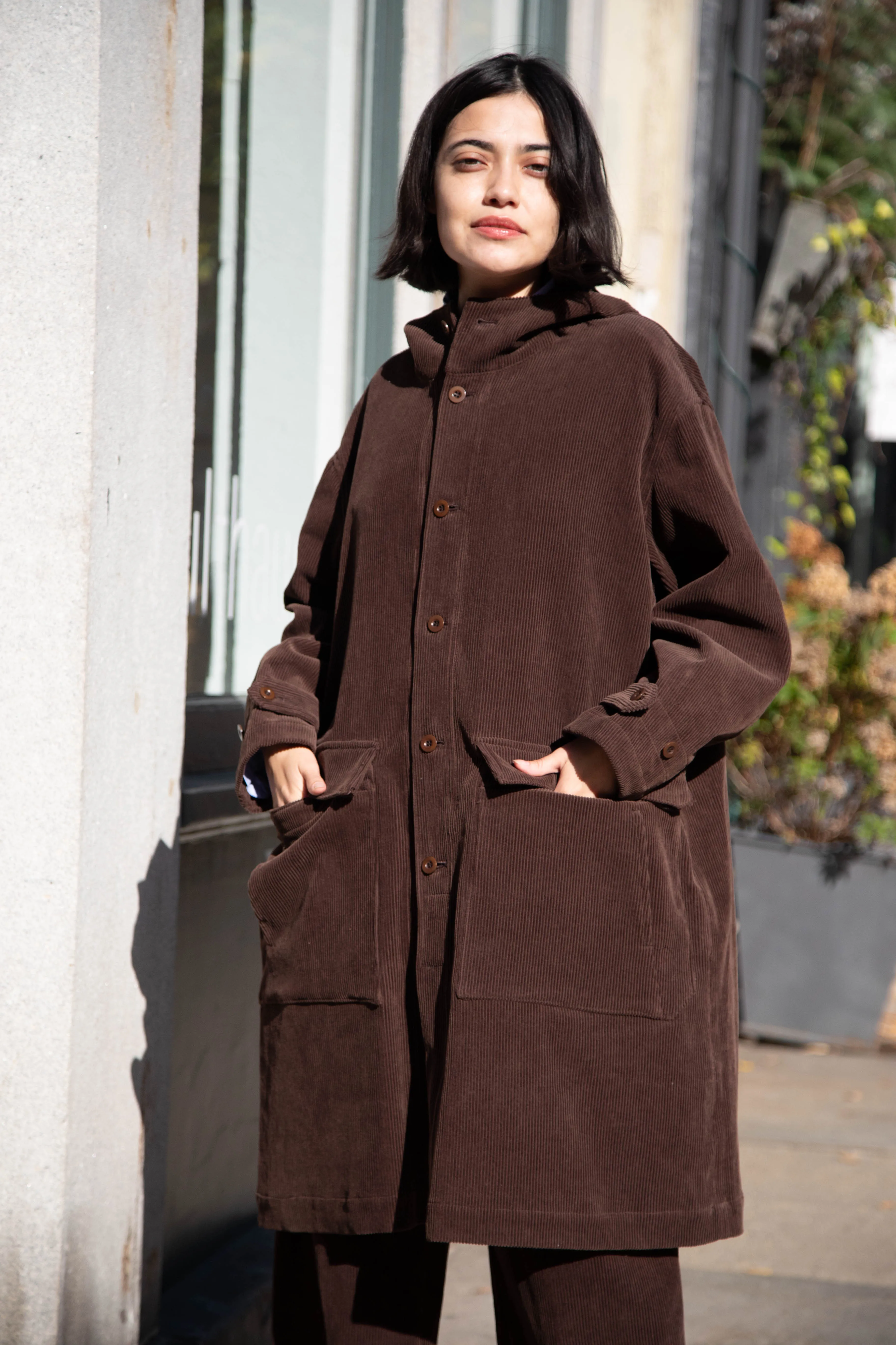 Aseedoncloud brown corduroy coat - HW coat