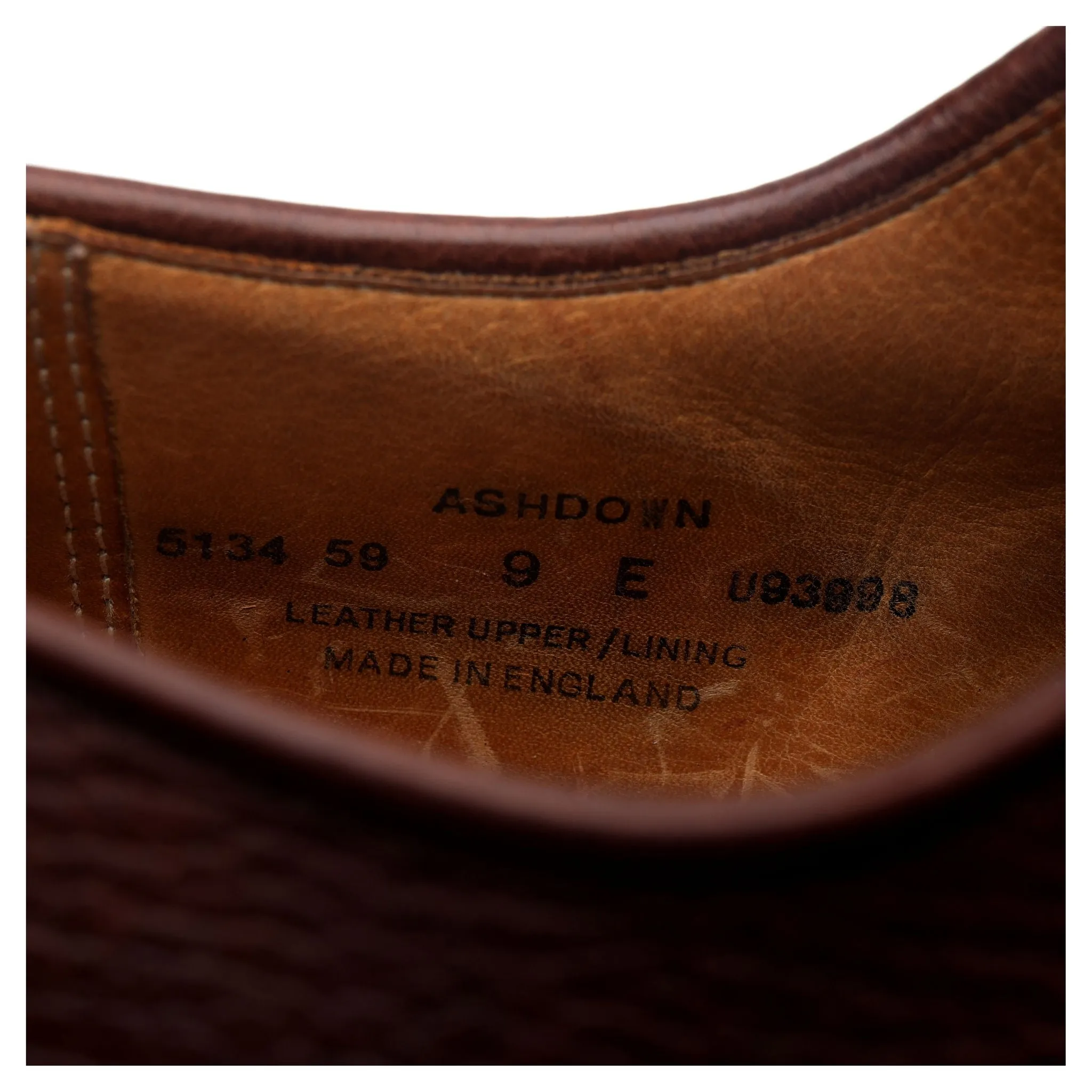 'Ashdown' Dark Brown Leather Derby UK 9 E