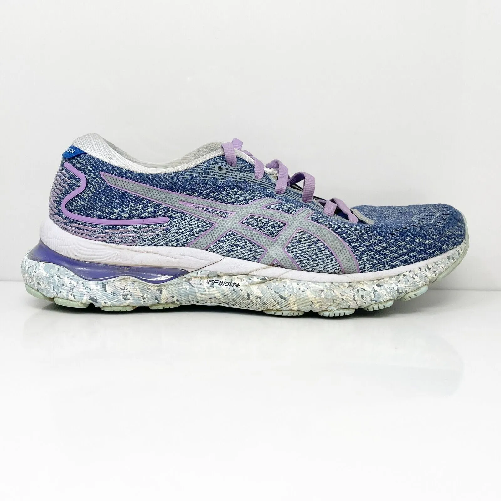 Asics Womens Gel Nimbus 24 1012B370 Blue Running Shoes Sneakers Size 8.5