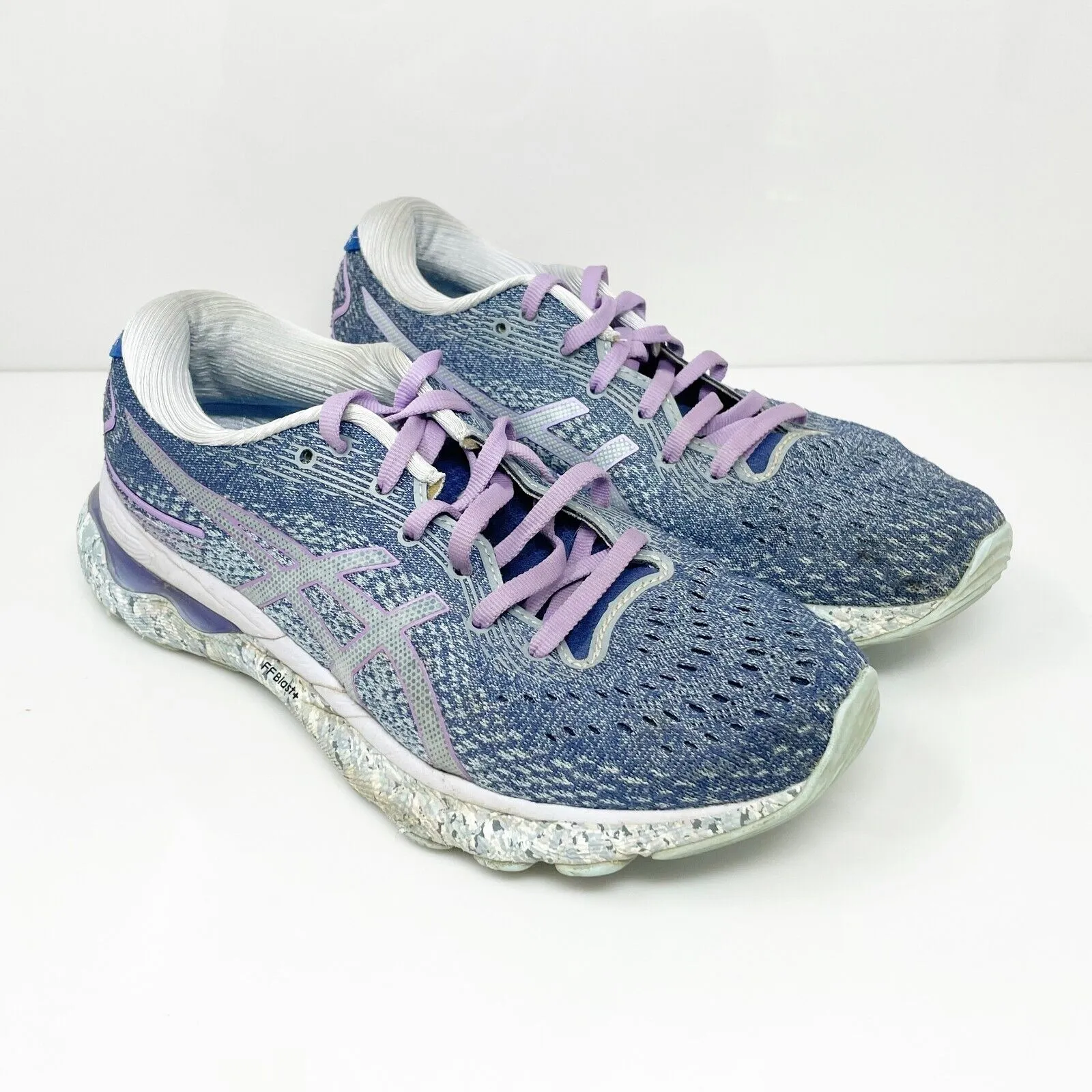 Asics Womens Gel Nimbus 24 1012B370 Blue Running Shoes Sneakers Size 8.5