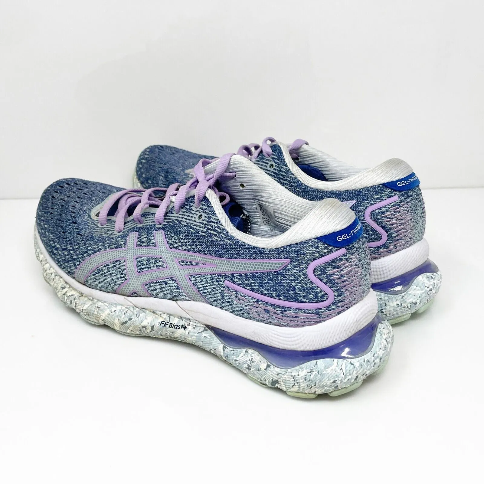 Asics Womens Gel Nimbus 24 1012B370 Blue Running Shoes Sneakers Size 8.5