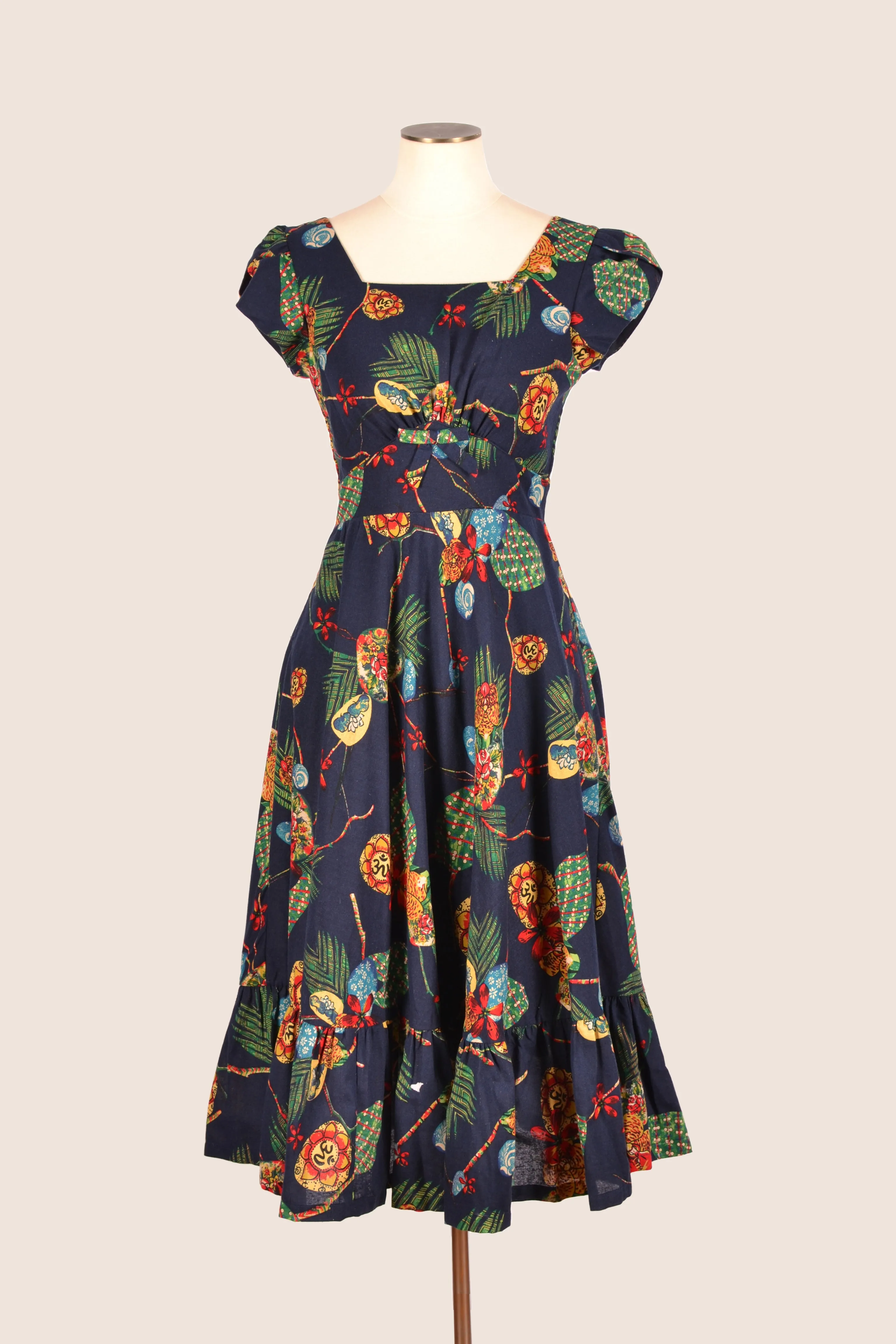 Blue Tropical Astrid Dress