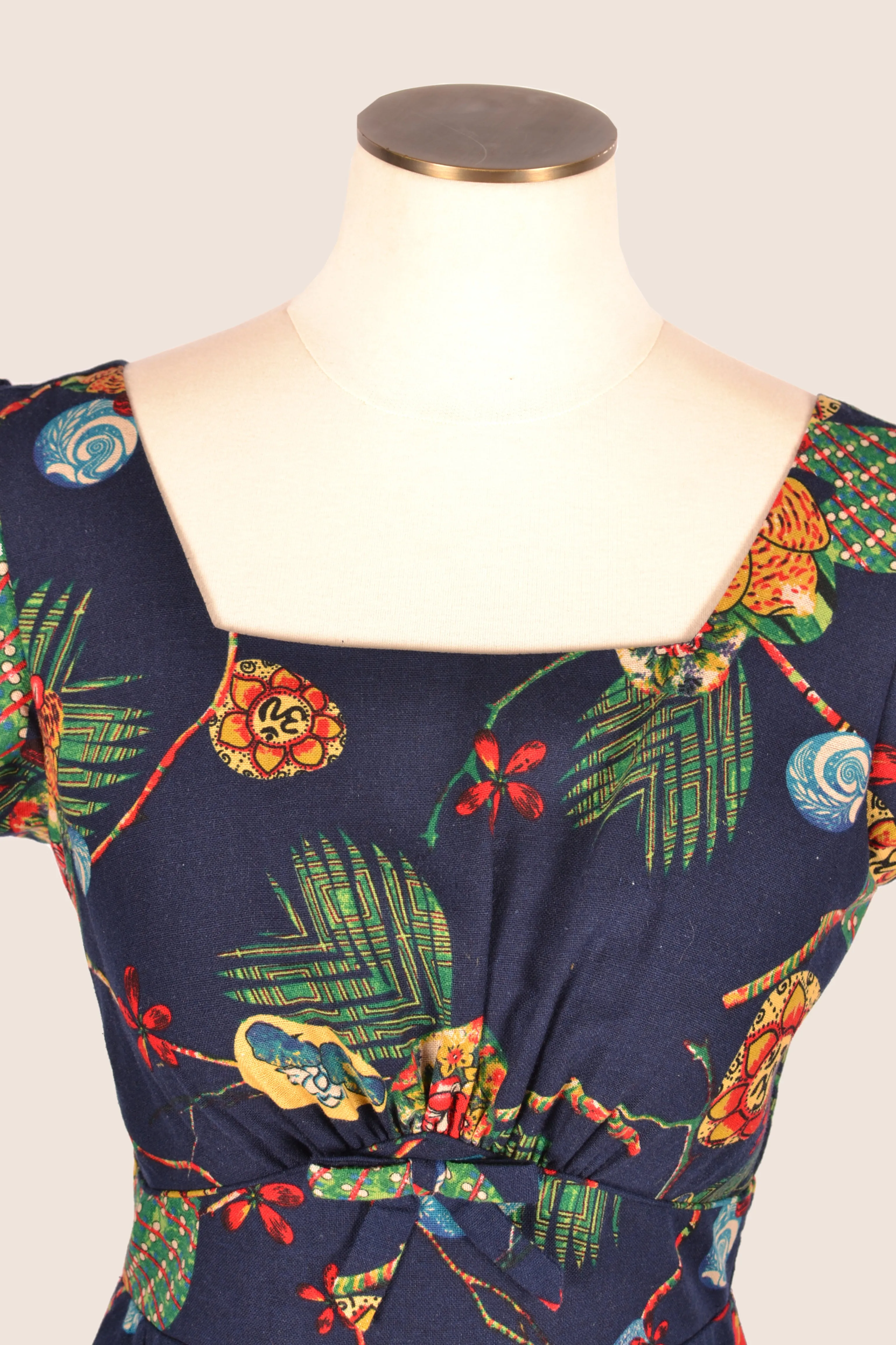 Blue Tropical Astrid Dress