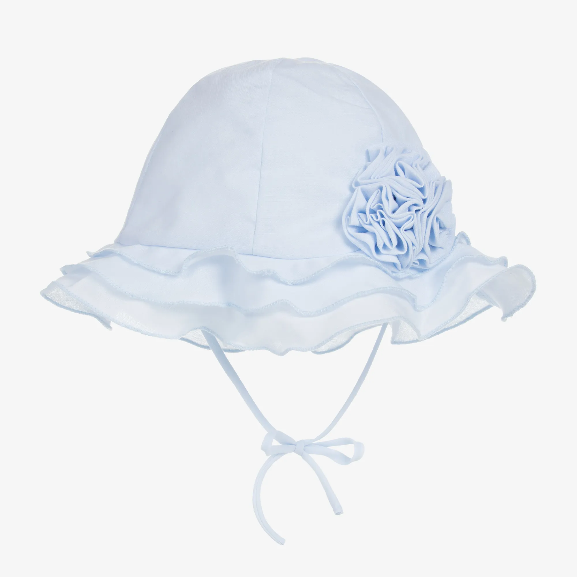 Baby Blue Polycotton Sun Hat 