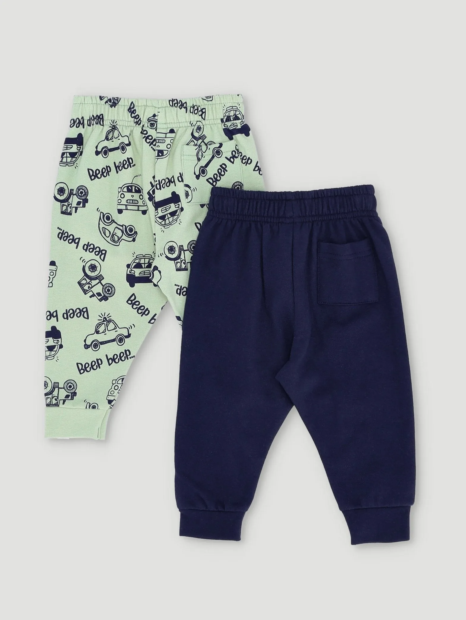 Baby Boys 2 Pack Car Print Joggers