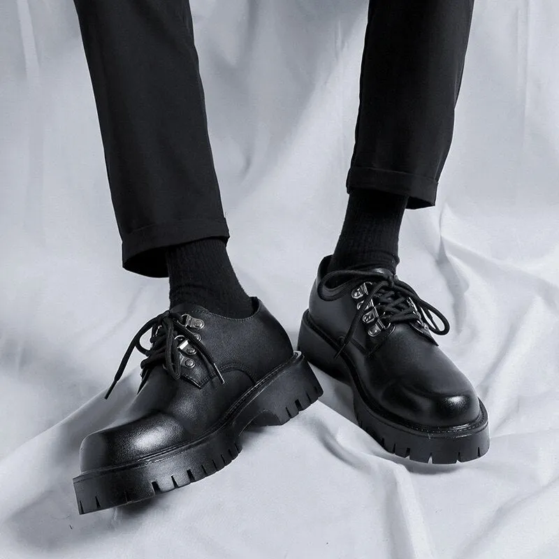 Baegam Military Chunky Sole Derby Shoes