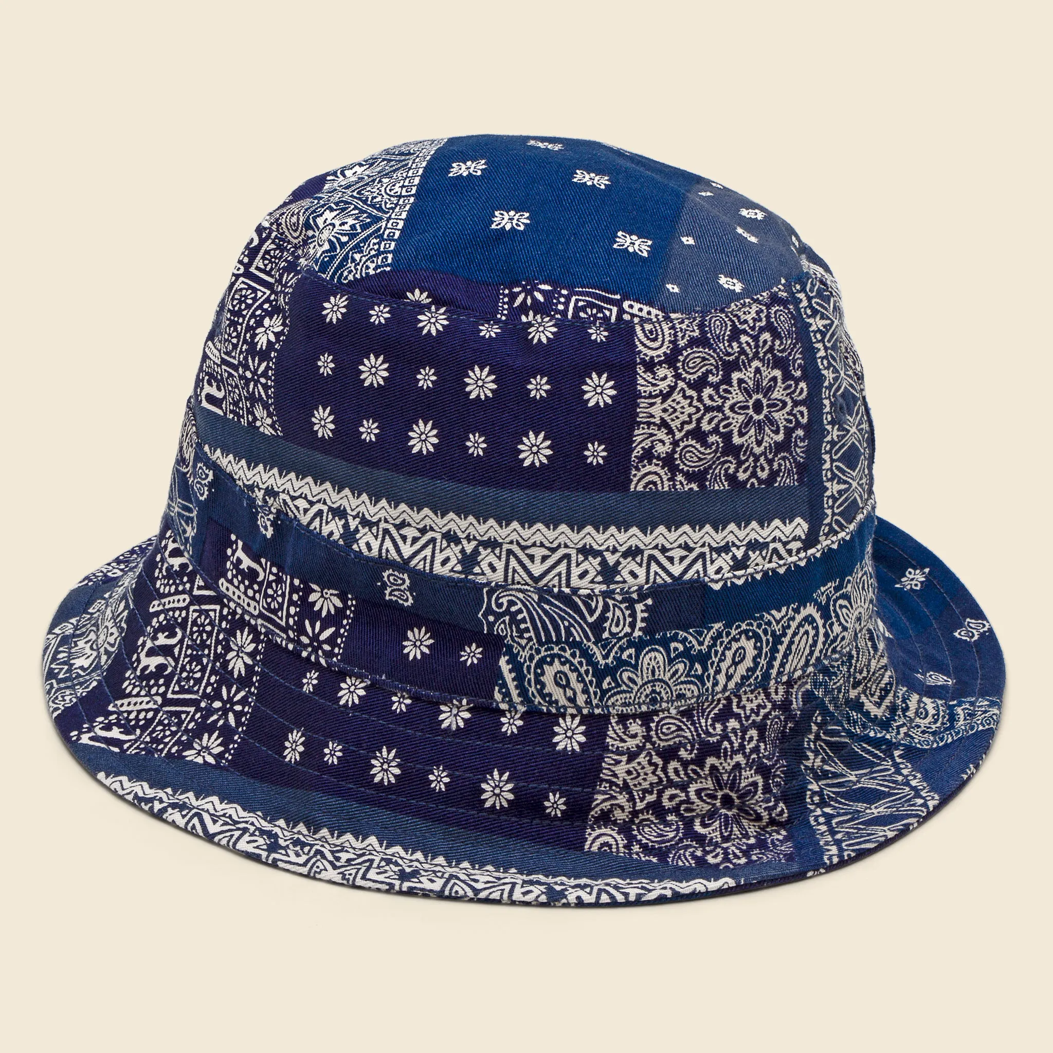 Bandana Bucket Hat - Indigo/Black