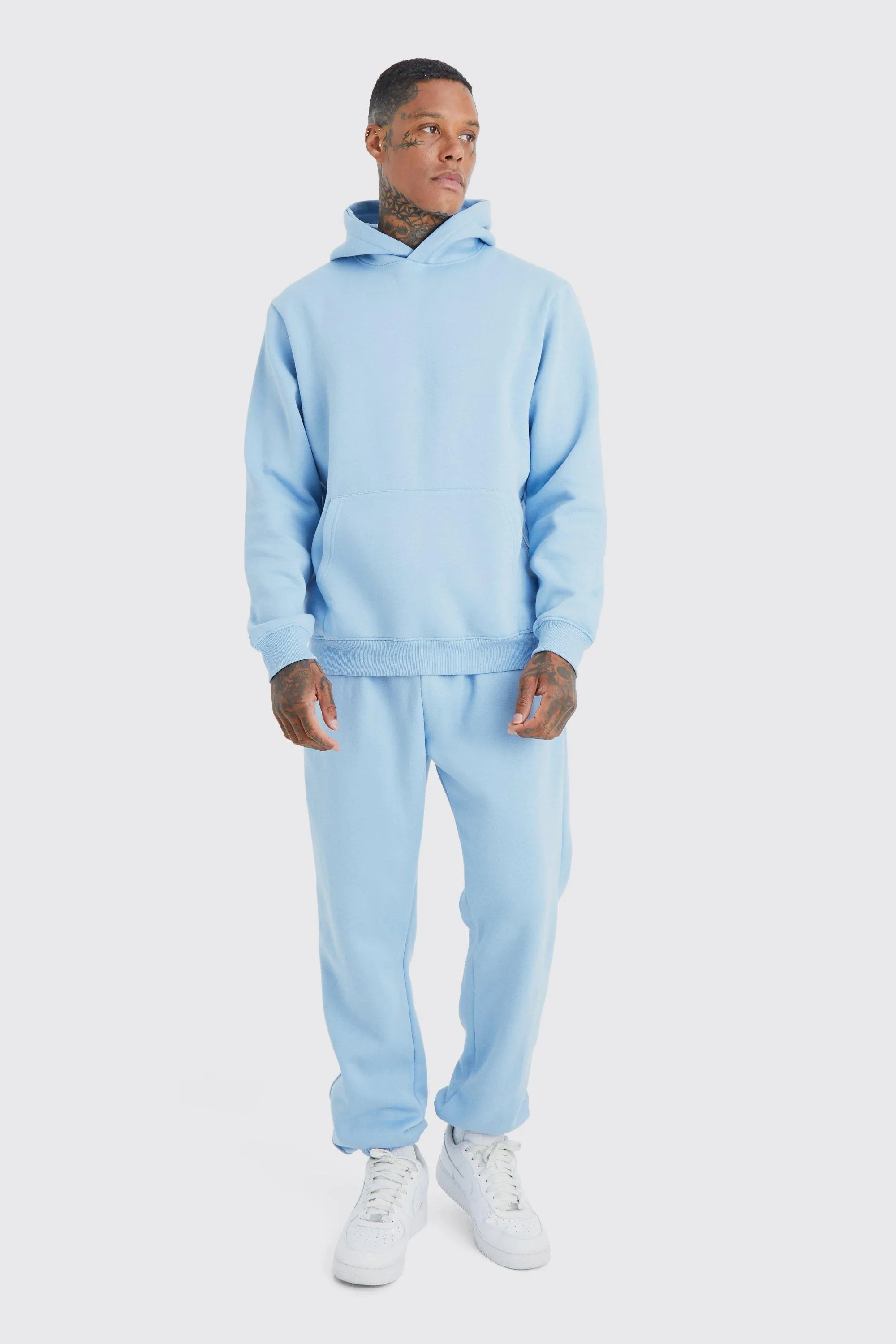 Basic Hooded Tracksuit | boohooMAN UK