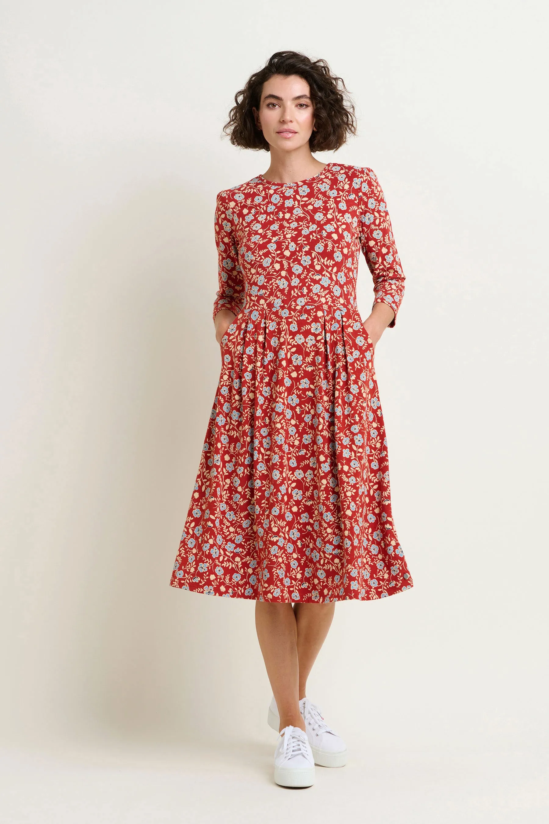 Beautiful Floral Print Midi Dress