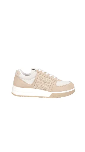 Beige and White Suede G4 Sneakers