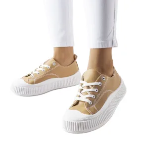 Beige Erbezzo platform sneakers