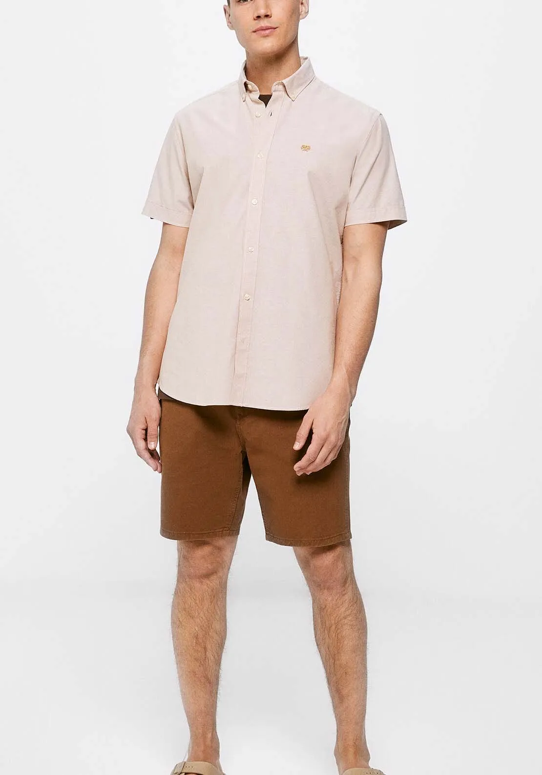 Beige Pinpoint Shirt