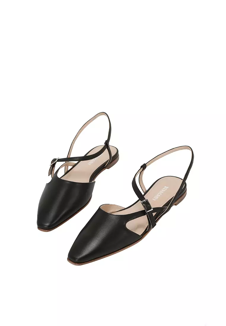 BERACAMY BERACAMY Slingback Flat - Black