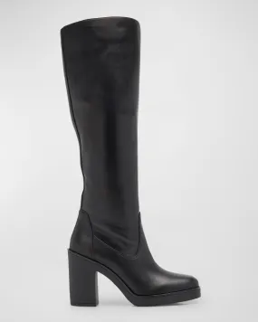 Bethenny Leather Knee Boots