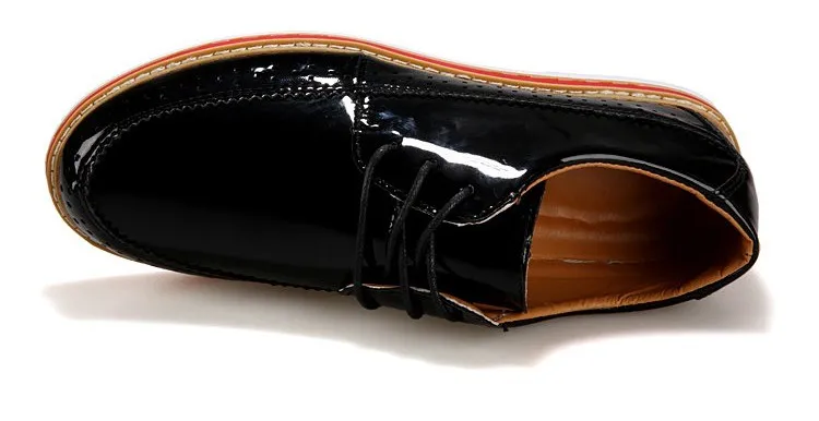 Black Glossy Patent Leather Lace Up Mens Classy Oxfords Dresss Shoes