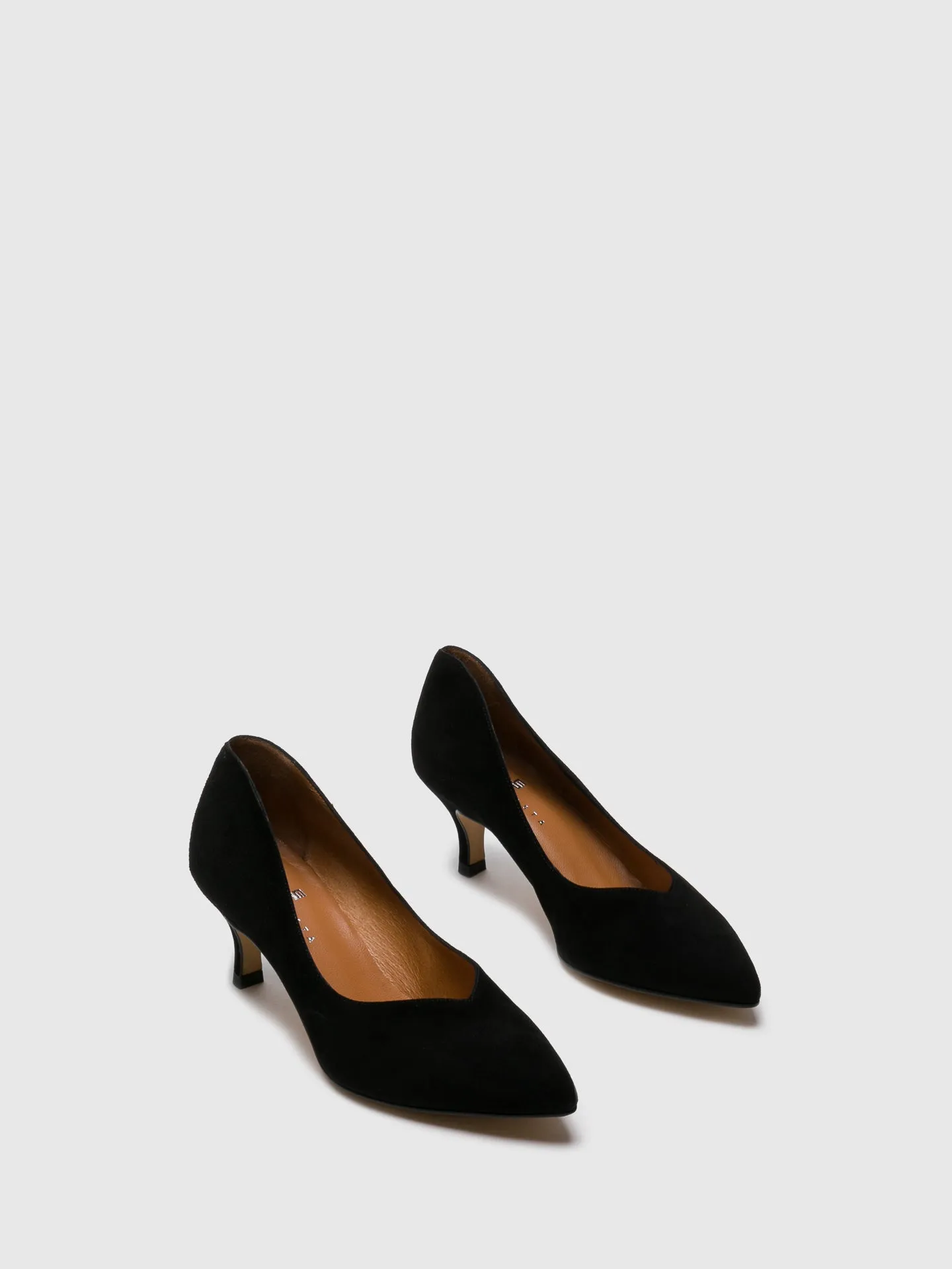 Black Kitten Heel Shoes